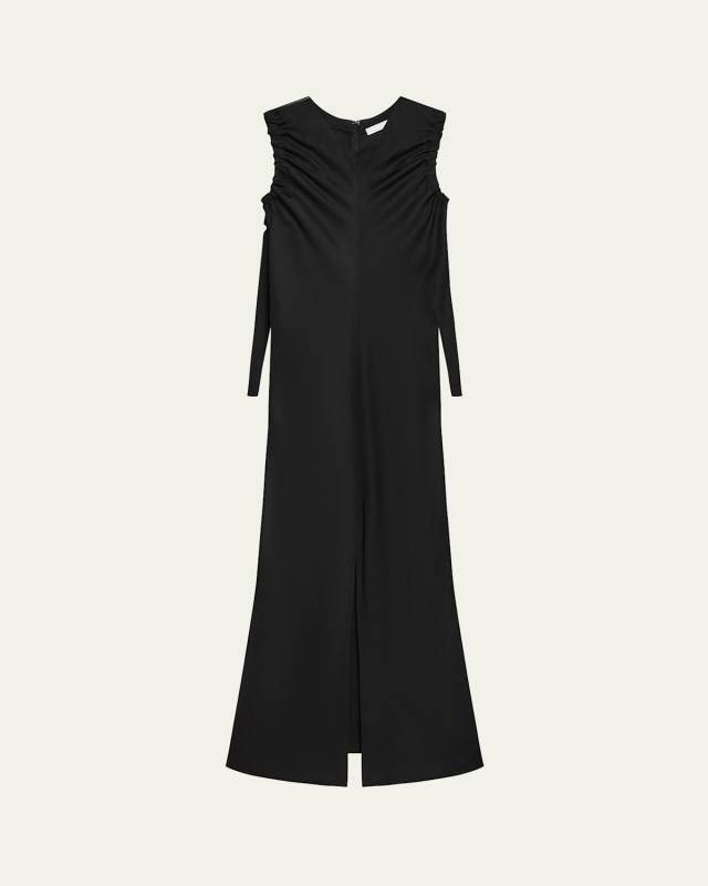 Ruched Sleeveless Maxi Dress